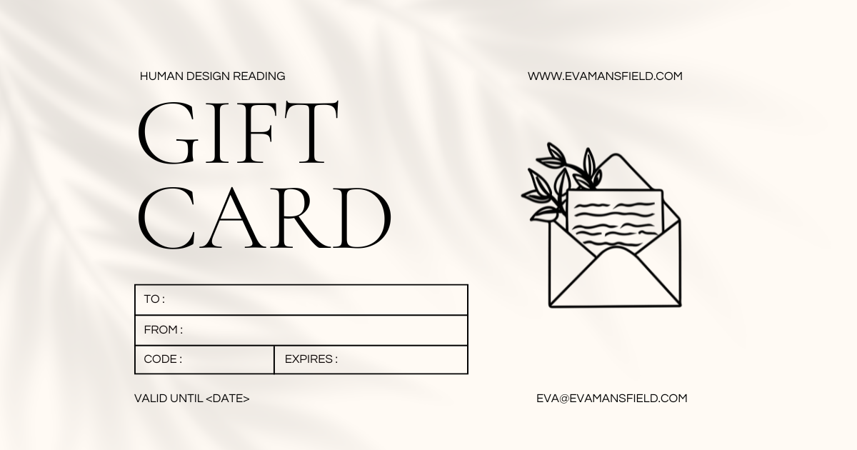 Human Design Reading Gift Card