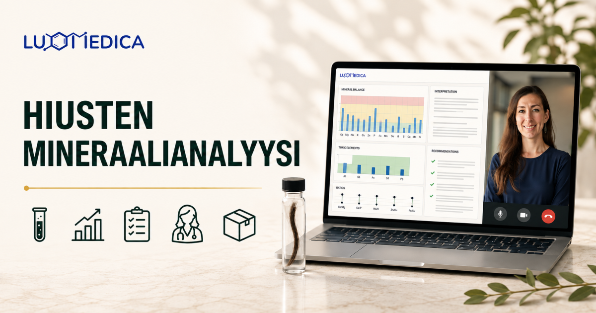 Hiusten mineraalianalyysi paketti