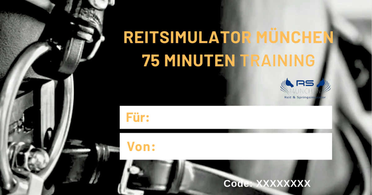 🎁 1. Reitsimulator München Training Gutschein 75 Min