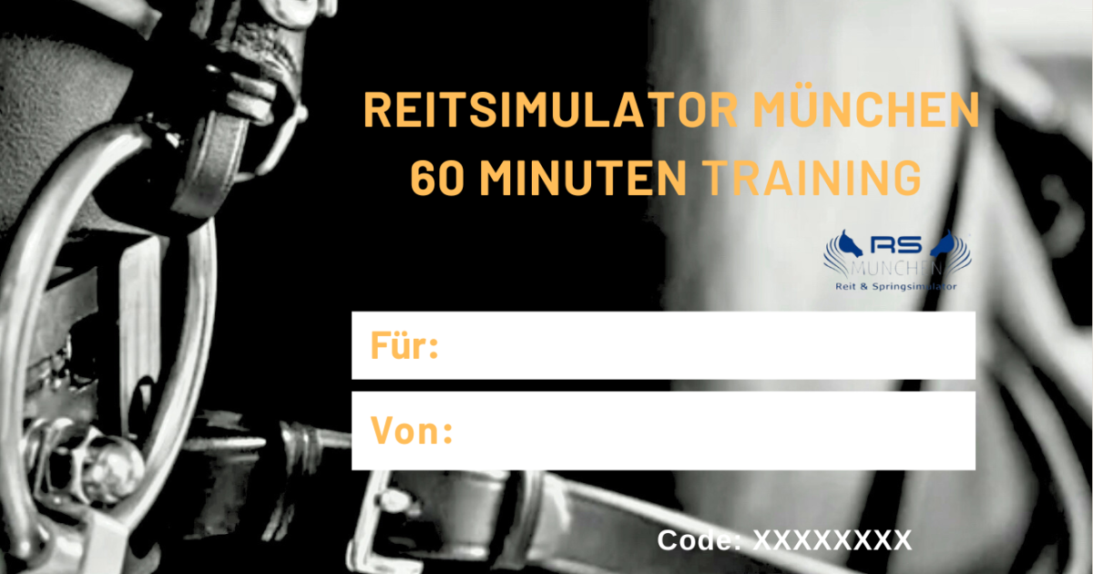 🎁 Reitsimulator München Training-Gutschein 60 Min