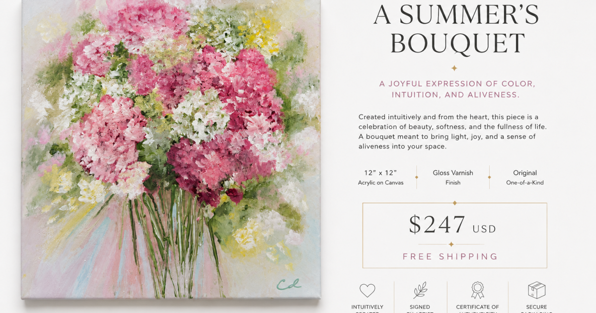 A Summer's Bouquet - Canvas