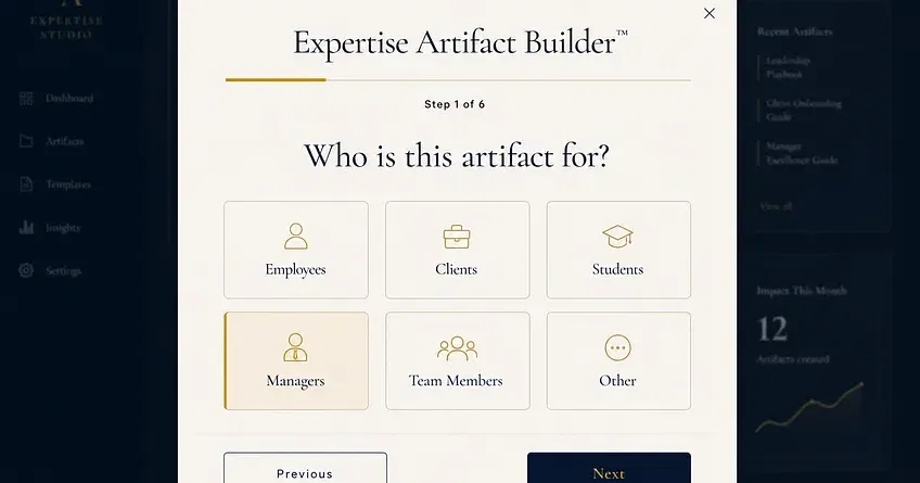 Expertise Artifact Builder™