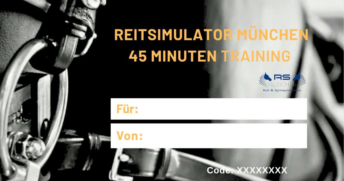 🎁 Reitsimulator München Training Gutschein 45 Min