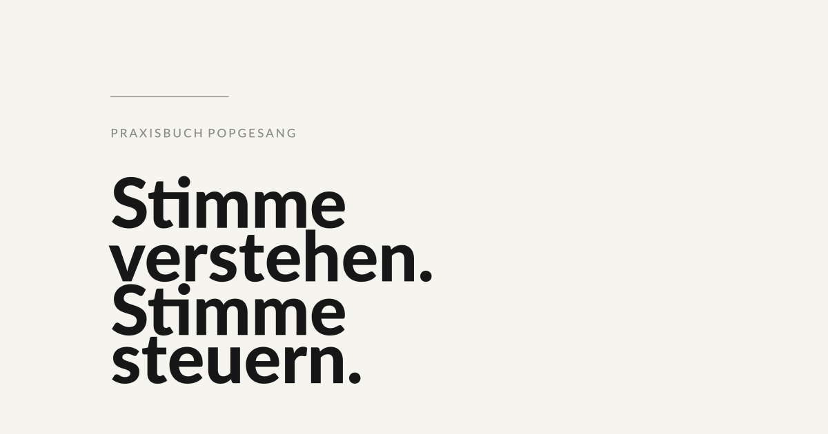 Leseprobe Praxisbuch Popgesang