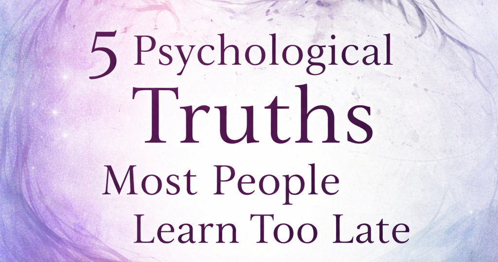 5 Psychological Truths Most People Learn Too Late