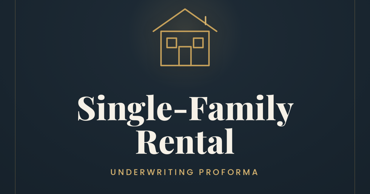 Single-Family Rental Proforma